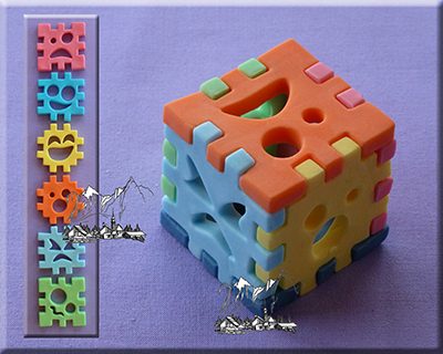 Billede af Alphabet moulds 3D cube set / Professor terning