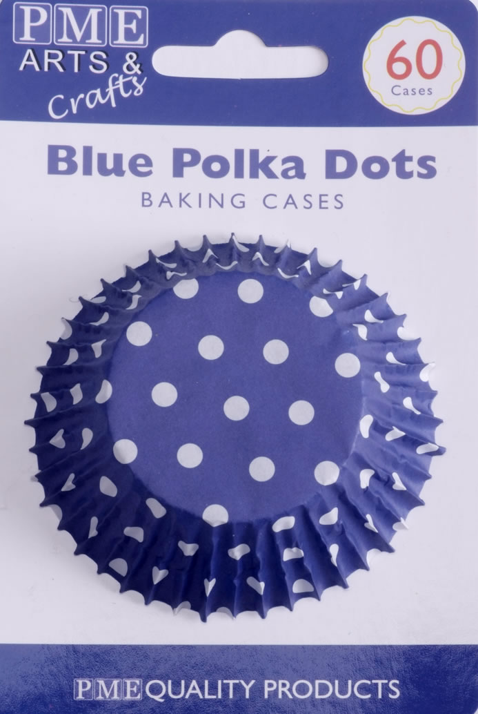 Billede af PME standard cupcakeforme Blue Polka Dots pk/60